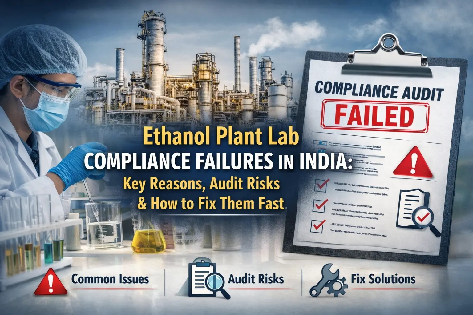 Ethanol Plant Lab Compliance Failures in India: Key Reasons, Audit Risks & How to Fix Them Fast